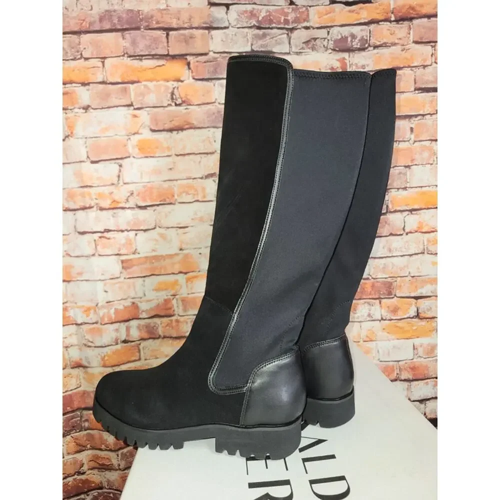 Donald J. Pliner Erwin Suede Tall Knee-High Boot Sz 6 Black